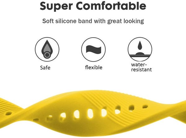 Strap-it® Strap-it Samsung Gear Sport silicone band (geel)