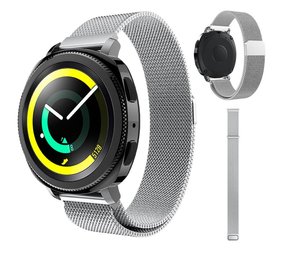 Samsung Gear Sport Milanese band (zilver) - Smartwatchbanden.nl
