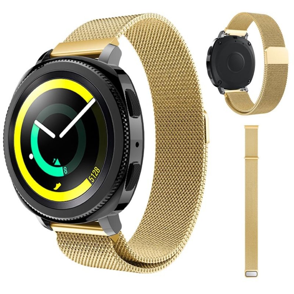 Strap-it® Strap-it Samsung Gear Sport Milanese band (goud) Strap-it® Strap-it Samsung Gear Sport Milanese band (goud)