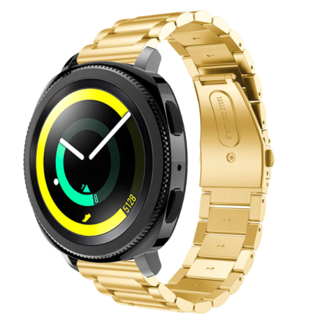 Strap-it® Strap-it Samsung Gear Sport stalen band (goud)