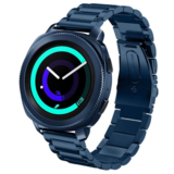 Strap-it® Samsung Gear Sport stalen band (blauw)