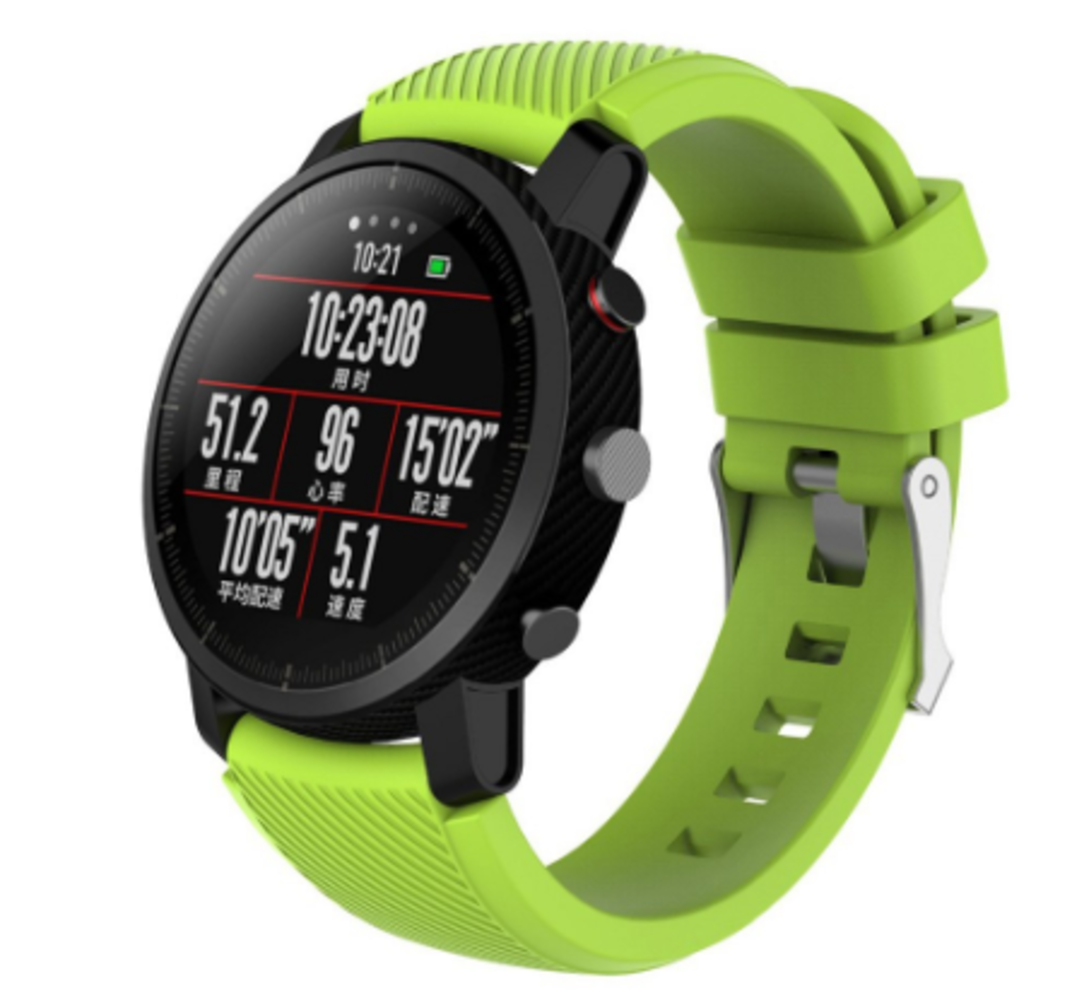 Strap-it® Strap-it Xiaomi Amazfit Pace silicone band (lichtgroen)