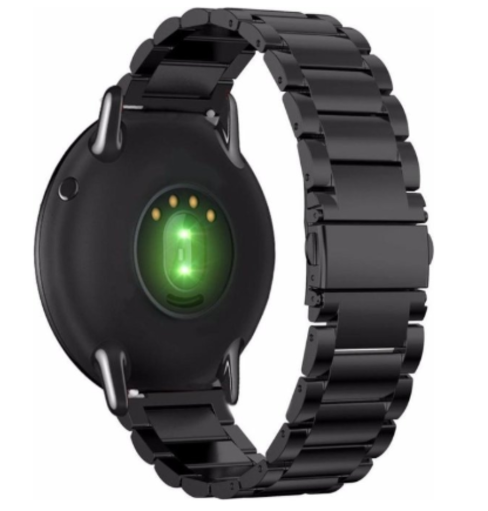 Strap-it® Strap-it Xiaomi Amazfit Pace stalen band (zwart)