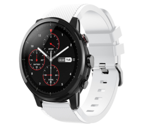 Strap-it® Xiaomi Amazfit Stratos silicone band (wit)