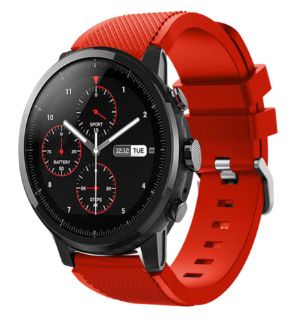 Strap-it® Strap-it Xiaomi Amazfit Stratos silicone band (rood)