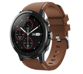 Strap-it® Xiaomi Amazfit Stratos silicone band (koffiebruin)