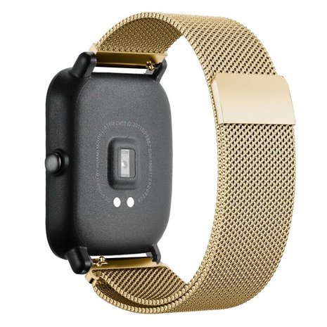 Strap-it® Strap-it Xiaomi Amazfit GTS Milanese band (goud)