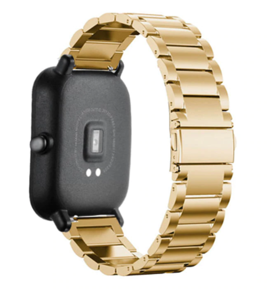 Strap-it® Strap-it Xiaomi Amazfit GTS stalen band (goud)
