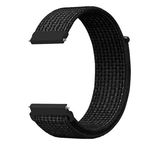 Strap-it® Strap-it Xiaomi Amazfit Bip nylon band (zwart)