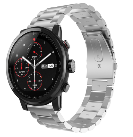 Xiaomi Amazfit Stratos stalen band zilver Smartwatchbanden