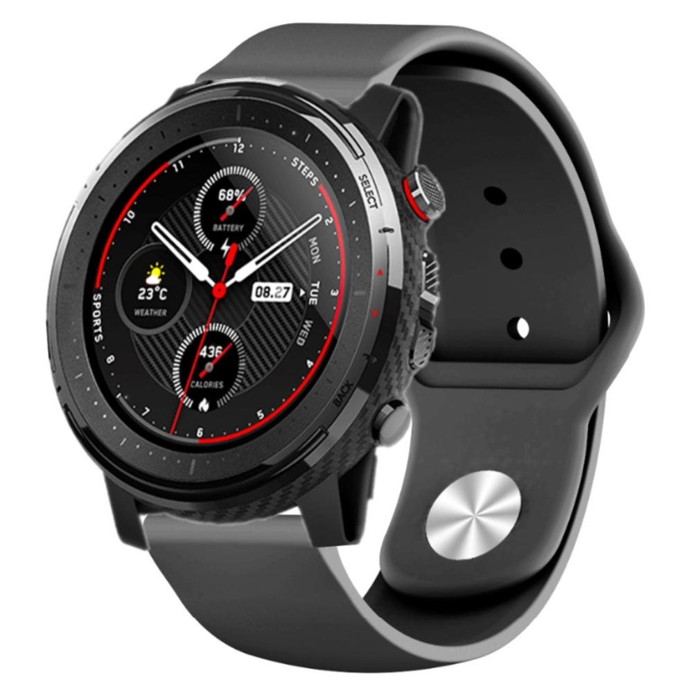 Xiaomi Amazfit Stratos sport band (zwart) Smartwatchbanden.nl