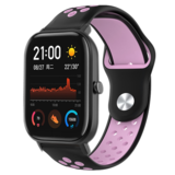 Strap-it® Xiaomi Amazfit GTS sport band (zwart/roze)