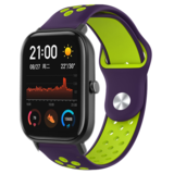Strap-it® Xiaomi Amazfit GTS sport band (paars/geel) Strap-it® Xiaomi Amazfit GTS sport band (paars/geel)