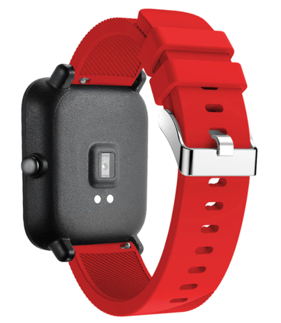 Strap-it® Strap-it Xiaomi Amazfit Bip silicone band (rood)