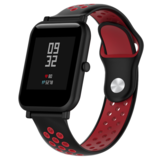 Strap-it® Xiaomi Amazfit Bip sport band (zwart/rood)