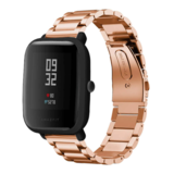 Strap-it® Xiaomi Amazfit Bip stalen band (rosé goud)