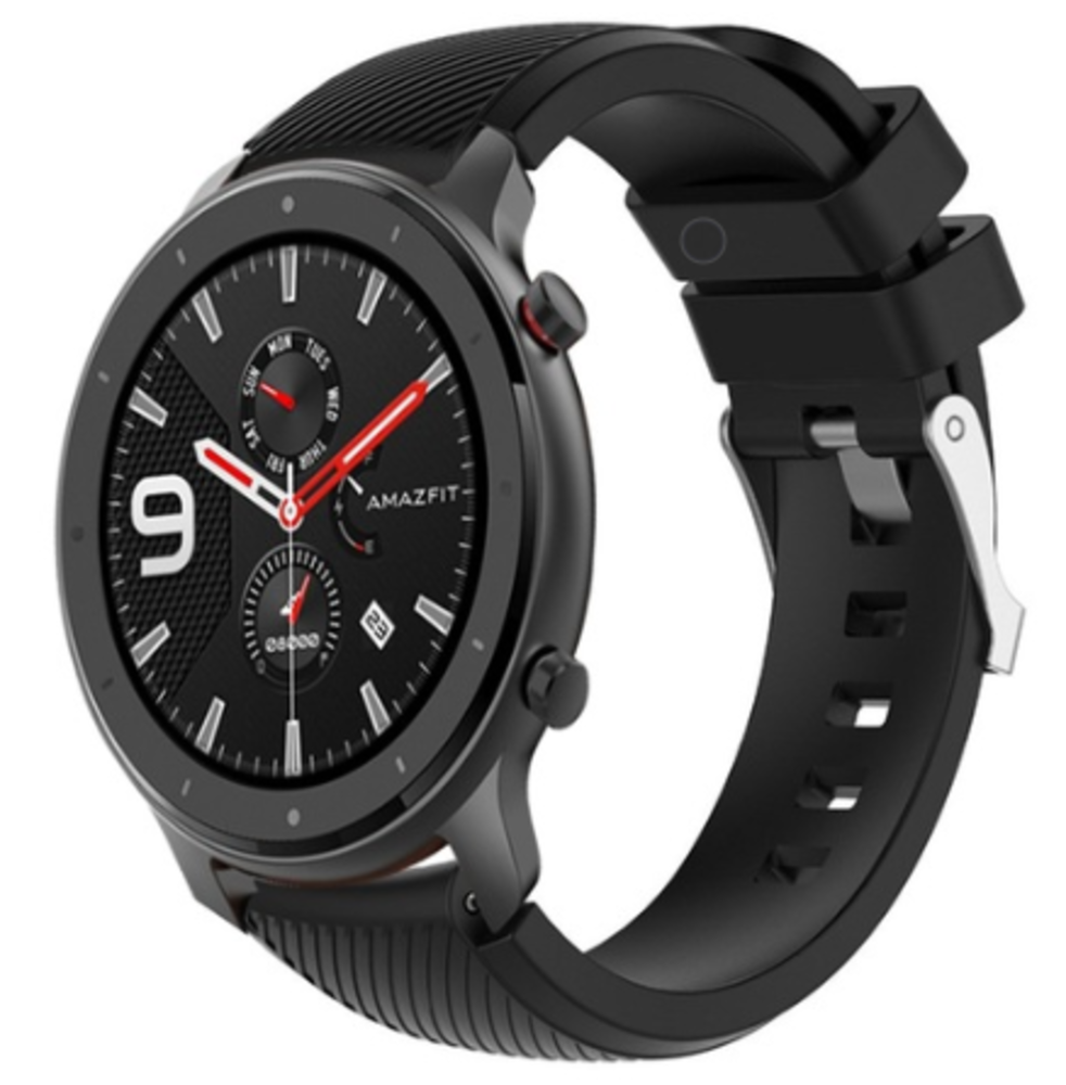 Strap-it® Strap-it Xiaomi Amazfit GTR silicone band (zwart)