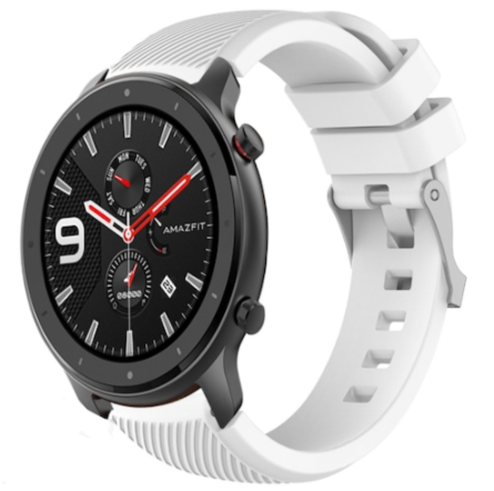 Strap-it® Strap-it Xiaomi Amazfit GTR silicone band (wit)
