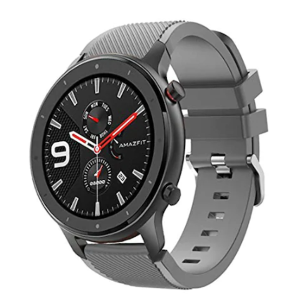 Strap-it® Strap-it Xiaomi Amazfit GTR silicone band (grijs)