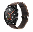 Strap-it® Strap-it Huawei Watch GT 2 leren bandje (donkerbruin)