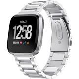 Strap-it® Fitbit Versa stalen bandje (zilver)