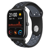 Strap-it® Xiaomi Amazfit GTS sport band (zwart/grijs) Strap-it® Xiaomi Amazfit GTS sport band (zwart/grijs)