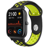 Strap-it® Xiaomi Amazfit GTS sport band (zwart/geel) Strap-it® Xiaomi Amazfit GTS sport band (zwart/geel)