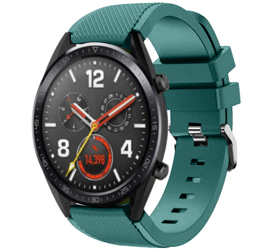 Huawei Watch siliconen bandje (dennengroen) - Smartwatchbanden.nl