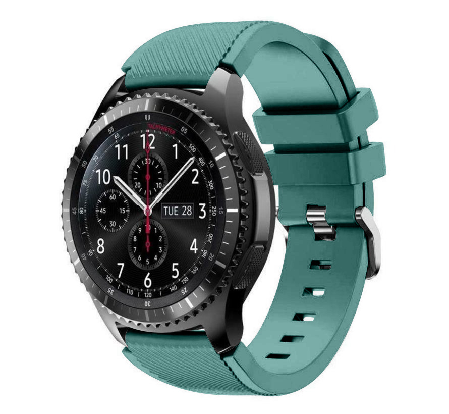 Samsung Galaxy Watch siliconen bandje 45mm / 46mm (dennengroen) -  Smartwatchbanden.nl