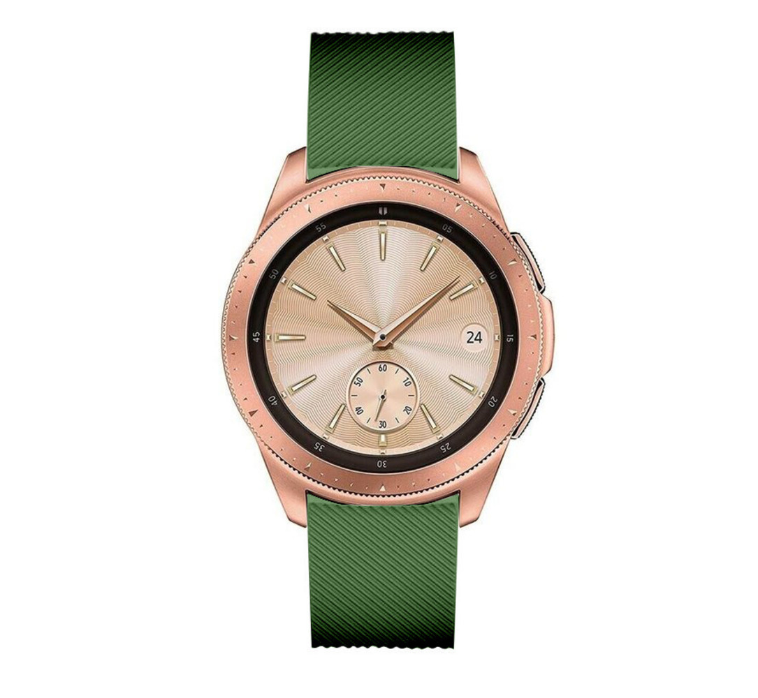 Strap-it® Strap-it Samsung Galaxy Watch siliconen bandje 42mm (legergroen)