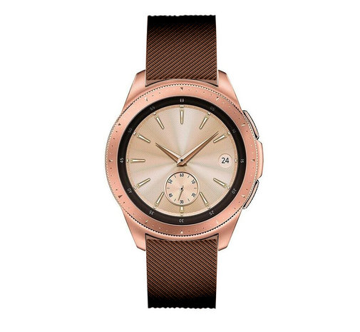 Strap-it® Strap-it Samsung Galaxy Watch siliconen bandje 42mm (koffiebruin)