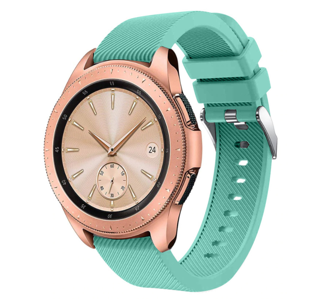 Strap-it® Strap-it Samsung Galaxy Watch siliconen bandje 42mm (aqua)