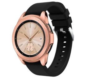 Strap-it® Samsung Galaxy Watch siliconen bandje 42mm (zwart)