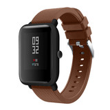 Strap-it® Xiaomi Amazfit Bip silicone band (koffiebruin)