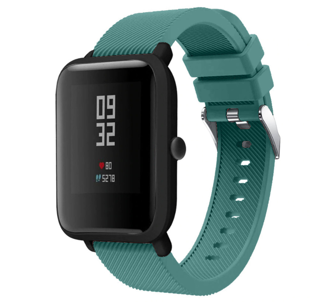 Strap-it® Strap-it Xiaomi Amazfit Bip silicone band (dennengroen)