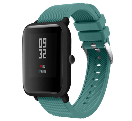 Strap-it® Strap-it Xiaomi Amazfit Bip silicone band (dennengroen)