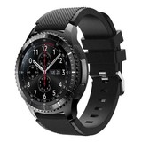 Strap-it® Samsung Galaxy Watch siliconen bandje 46mm (zwart)