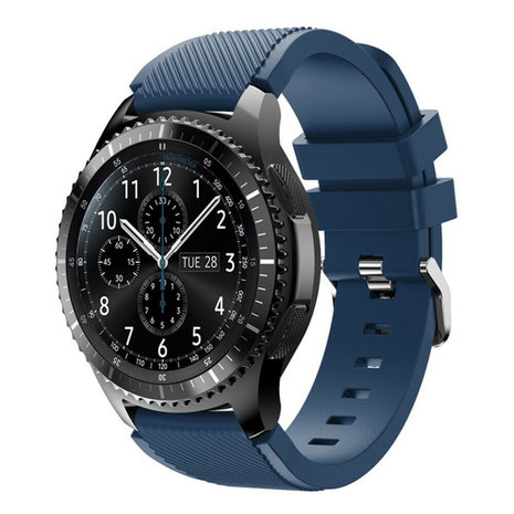 Strap-it® Strap-it Samsung Galaxy Watch siliconen bandje 46mm (donkerblauw)
