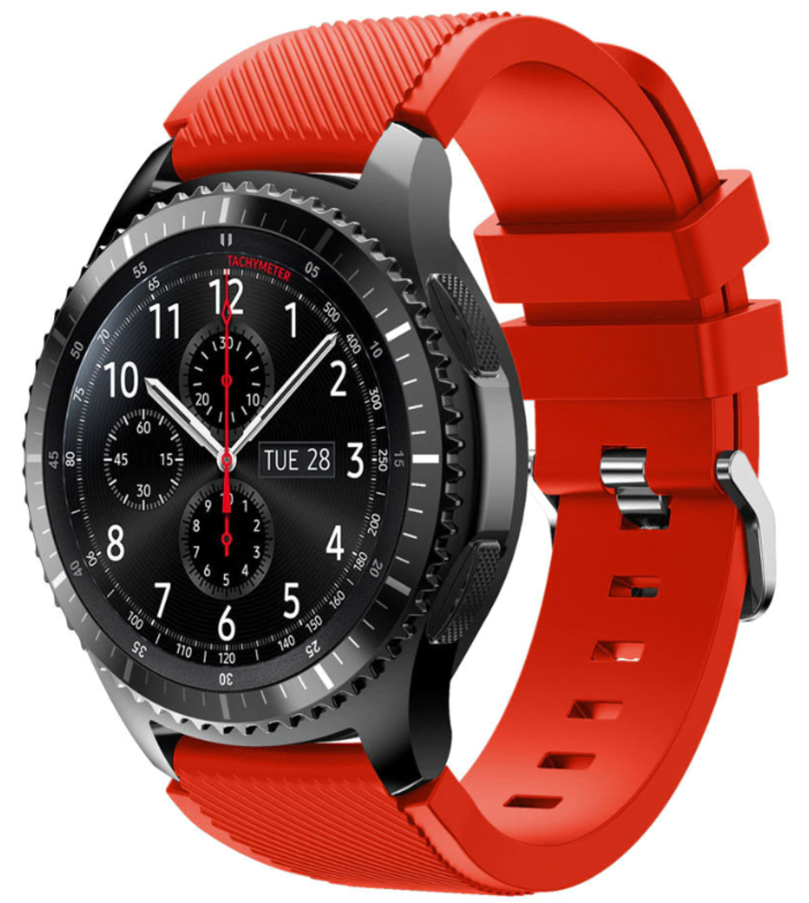Strap-it® Strap-it Samsung Galaxy Watch siliconen bandje 46mm (rood)