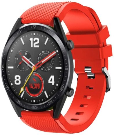 Strap-it® Strap-it Huawei Watch GT 2 siliconen bandje (rood)