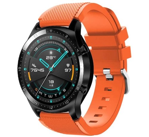 Huawei GT siliconen bandje (oranje) - Smartwatchbanden.nl