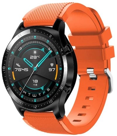 Strap-it® Strap-it Huawei Watch GT 2 siliconen bandje (oranje)