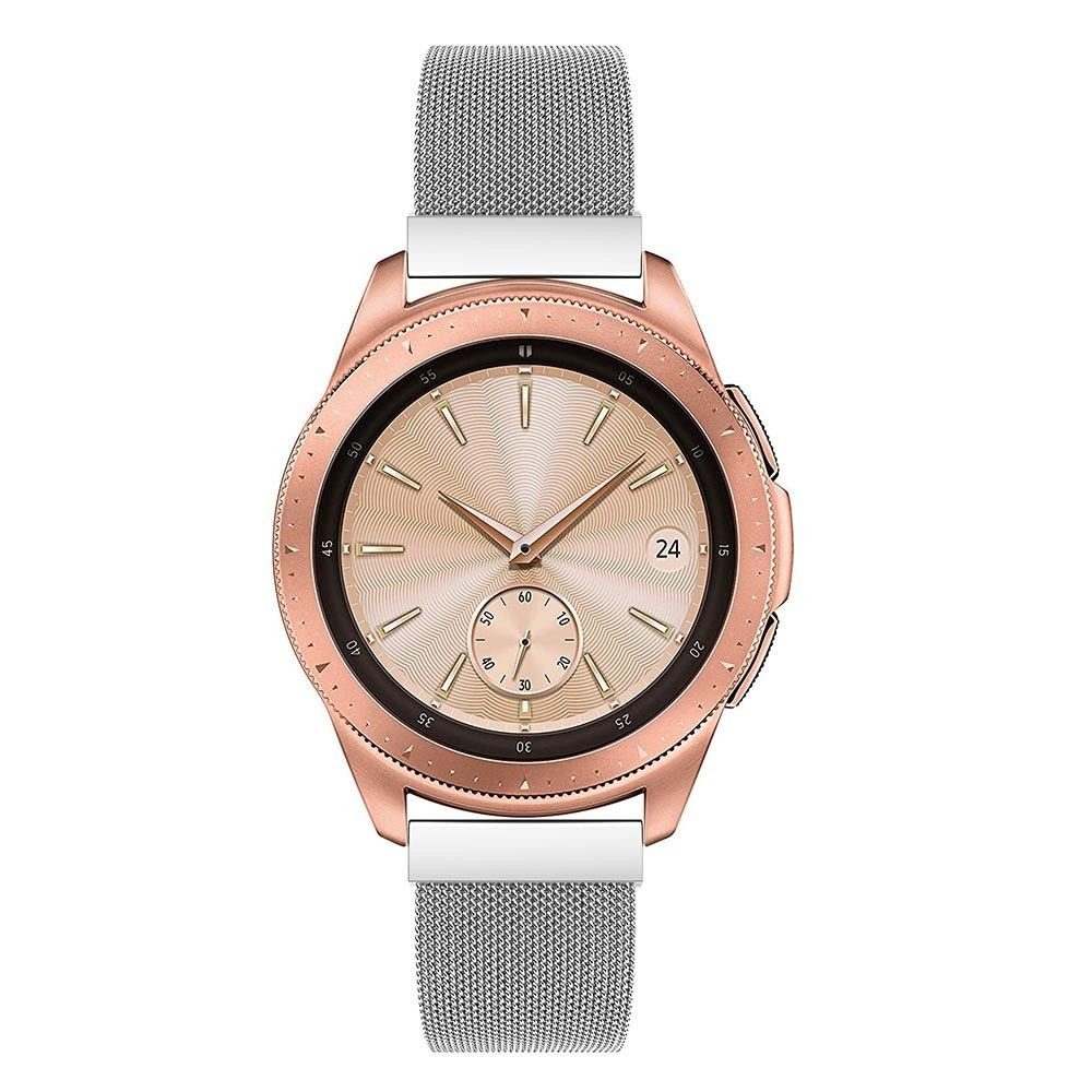 Strap-it® Strap-it Samsung Galaxy Watch Milanese band 42mm (zilver) Strap-it® Strap-it Samsung Galaxy Watch Milanese band 42mm (zilver)