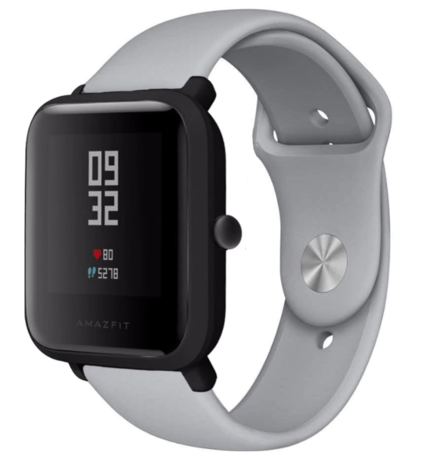 Strap-it® Strap-it Xiaomi Amazfit Bip sport band (grijs)