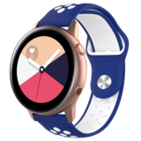 Strap-it® Samsung Galaxy Watch Active sport band (blauw wit)