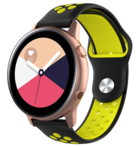 Strap-it® Strap-it Samsung Galaxy Watch Active sport band (zwart/geel)