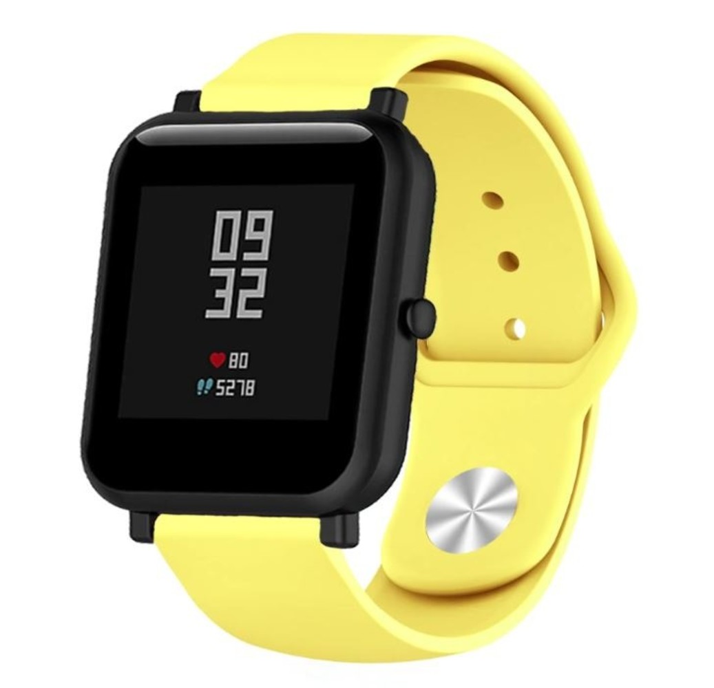 Strap-it® Strap-it Xiaomi Amazfit Bip sport band (geel)