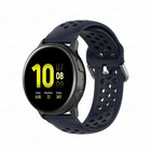 Strap-it® Strap-it Samsung Galaxy Watch 42mm siliconen bandje met gaatjes (donkerblauw)
