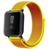 Strap-it® Xiaomi Amazfit Bip nylon band (lichtgeel)