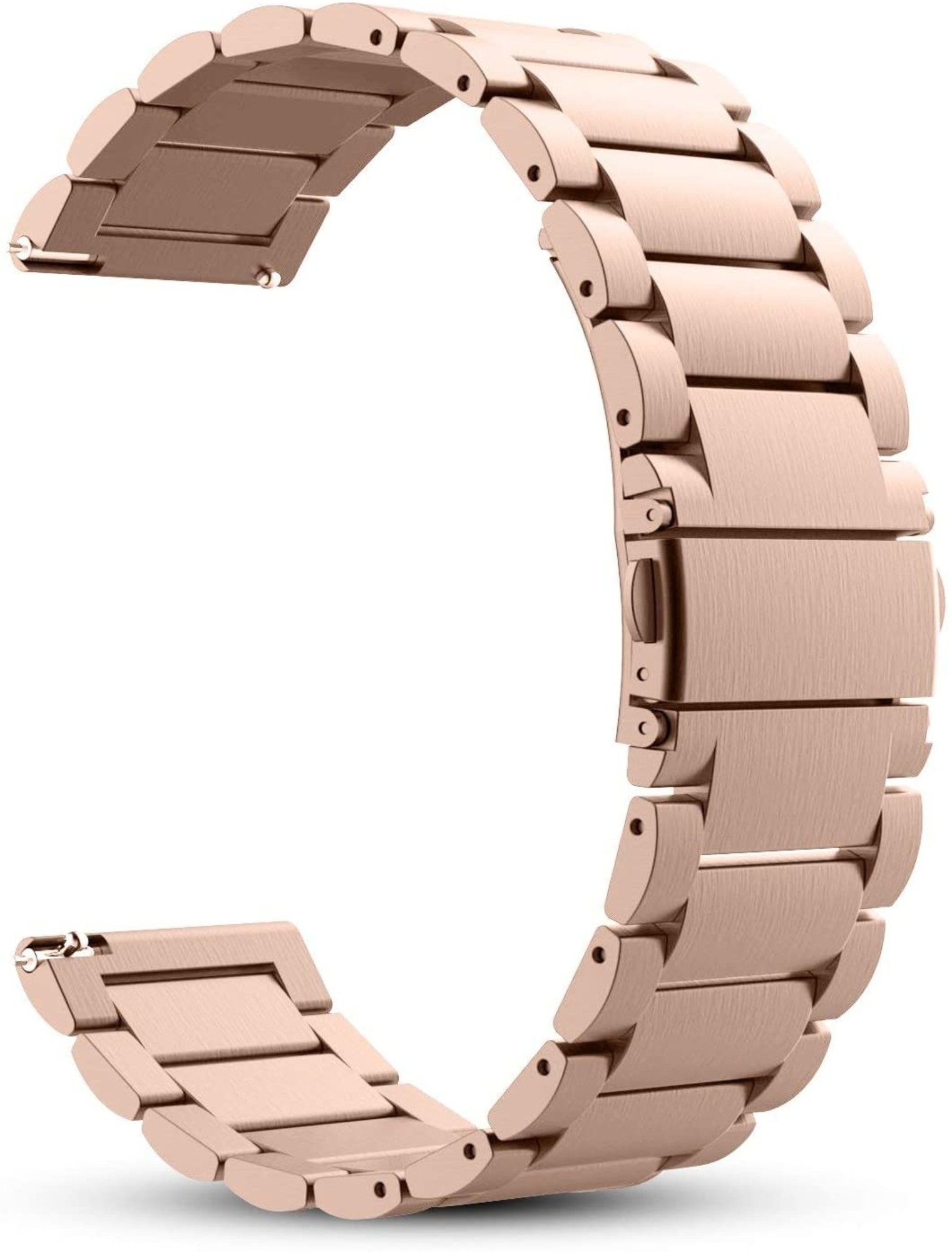 Garmin Vivoactive 4s stalen band (rosé goud) Smartwatchbanden.nl